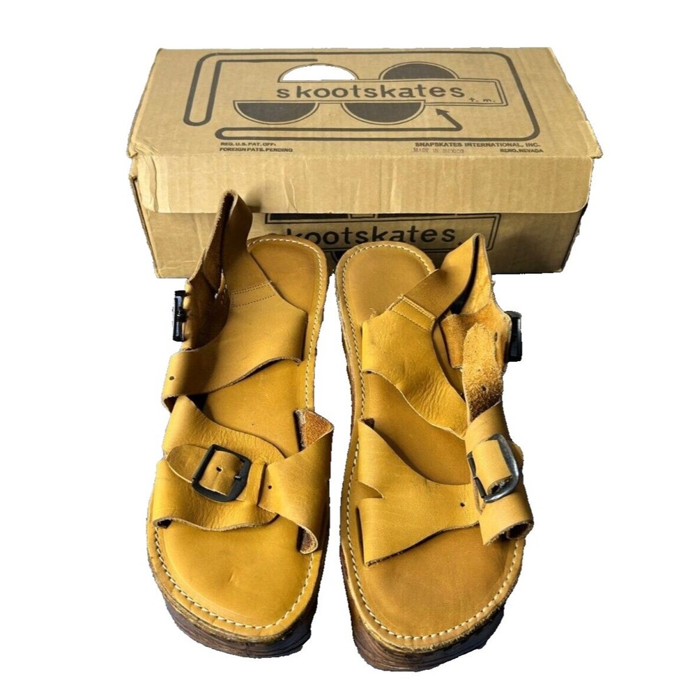 Vintage 1970’s Skootskates Platform Shoes Disco Skates Womens 10 Boho Hippie